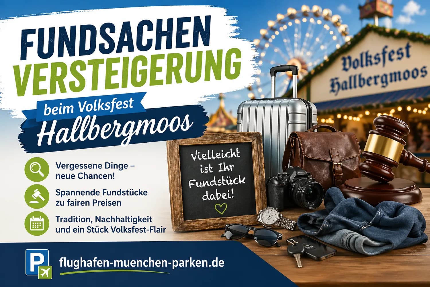 Fundsachenversteigerung am Flughafen München: Auktion im Festzelt Hallbergmoos